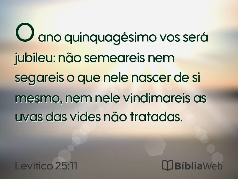 Levítico 25:11 em imagem para compartilhar