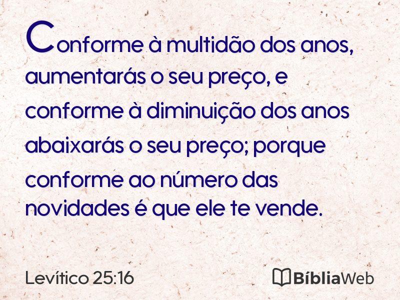 Levítico 25:16 em imagem para compartilhar
