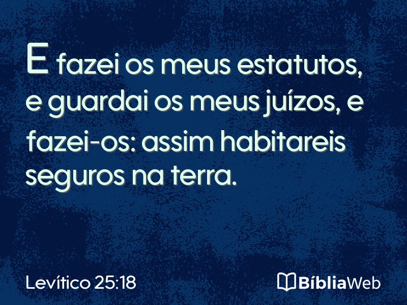 Levítico 25:18 em imagem para compartilhar