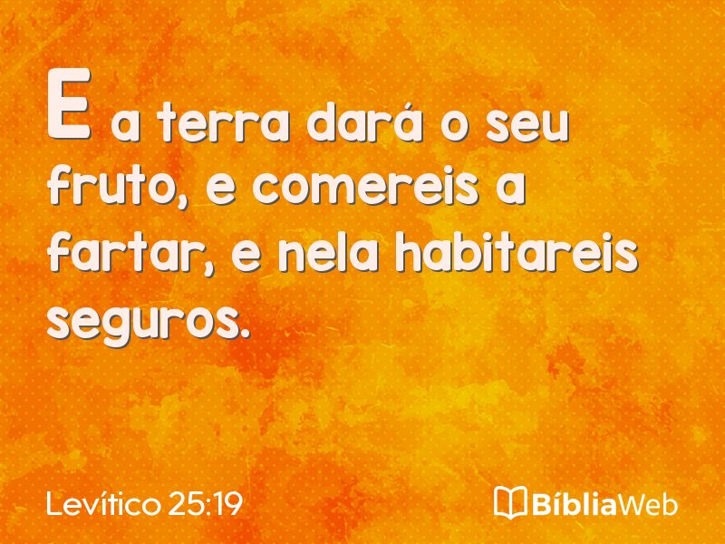 Levítico 25:19 em imagem para compartilhar