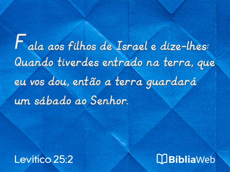 Levítico 25:2 em imagem para compartilhar