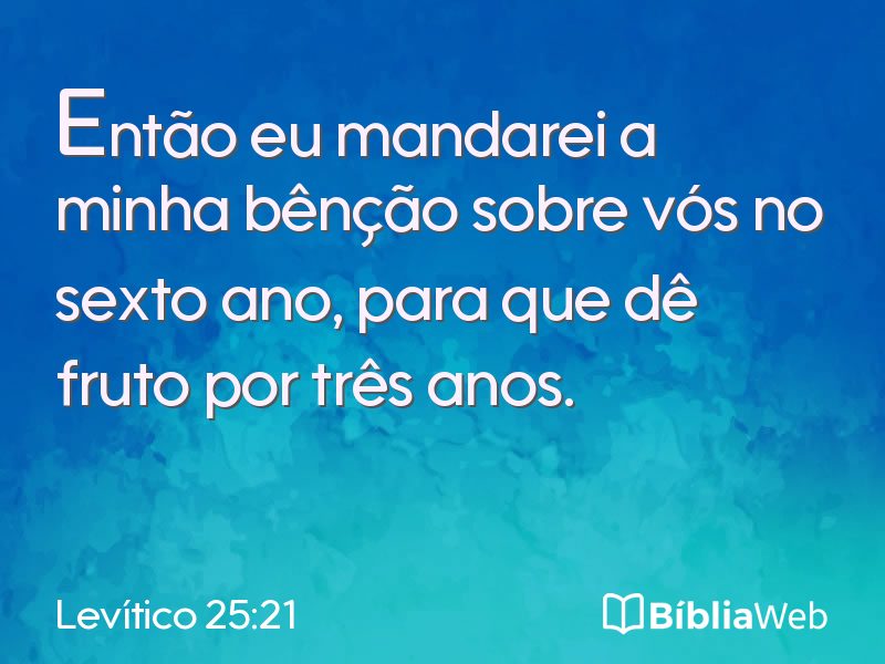 Levítico 25:21 em imagem para compartilhar