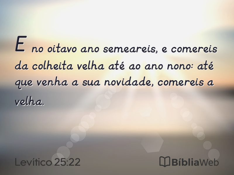 Levítico 25:22 em imagem para compartilhar
