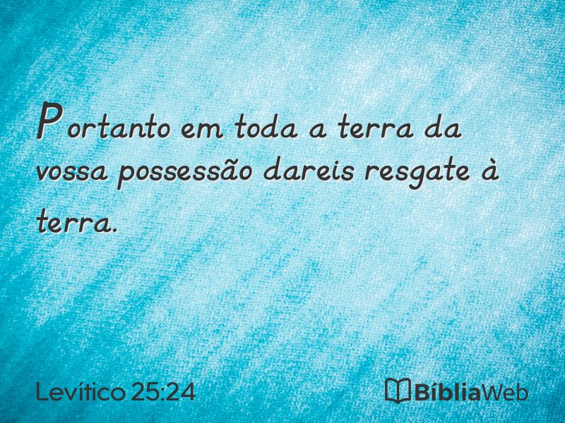 Levítico 25:24 em imagem para compartilhar