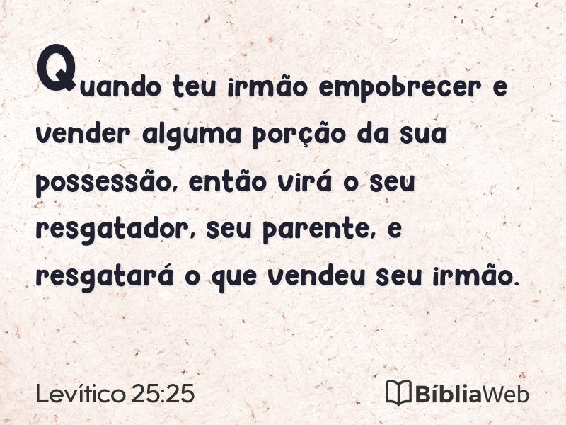 Levítico 25:25 em imagem para compartilhar