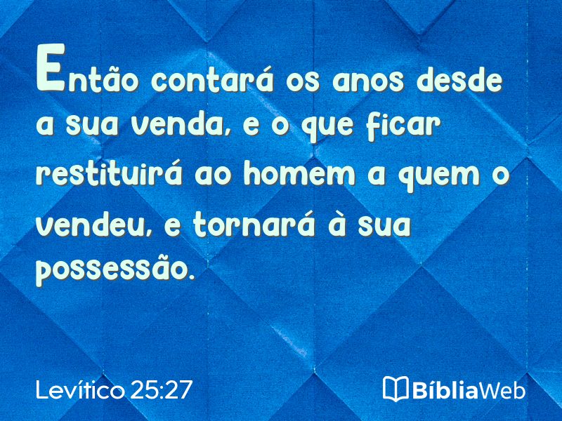 Levítico 25:27 em imagem para compartilhar