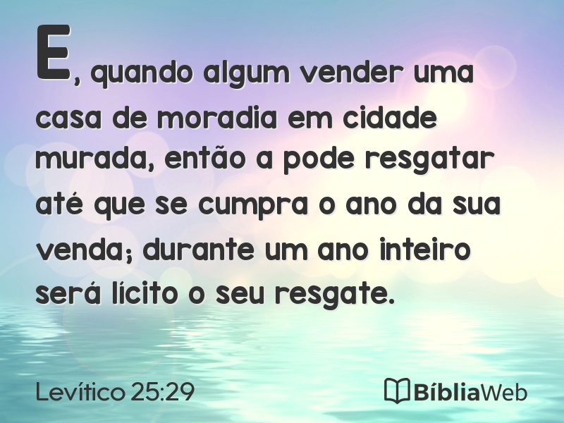 Levítico 25:29 em imagem para compartilhar
