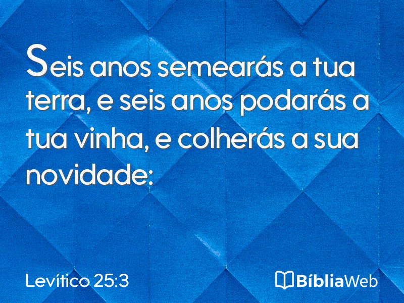Levítico 25:3 em imagem para compartilhar