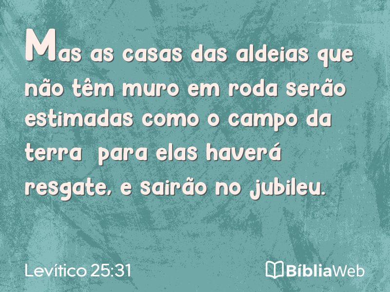 Levítico 25:31 em imagem para compartilhar