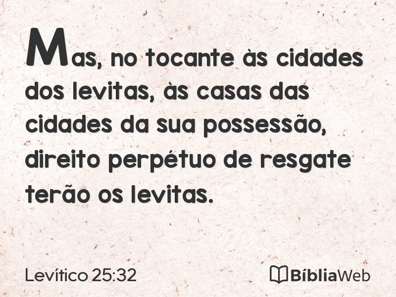Levítico 25:32 em imagem para compartilhar