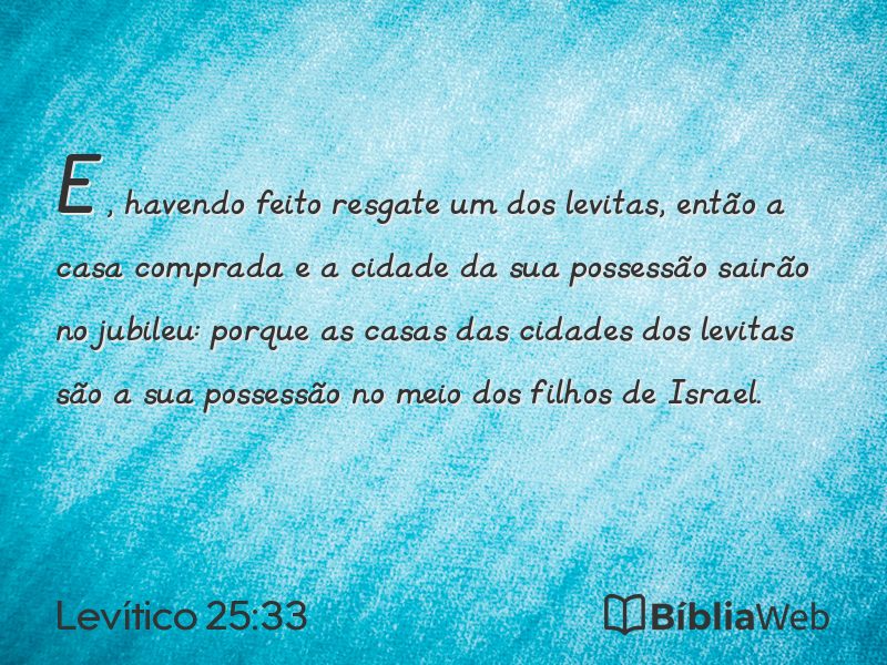 Levítico 25:33 em imagem para compartilhar
