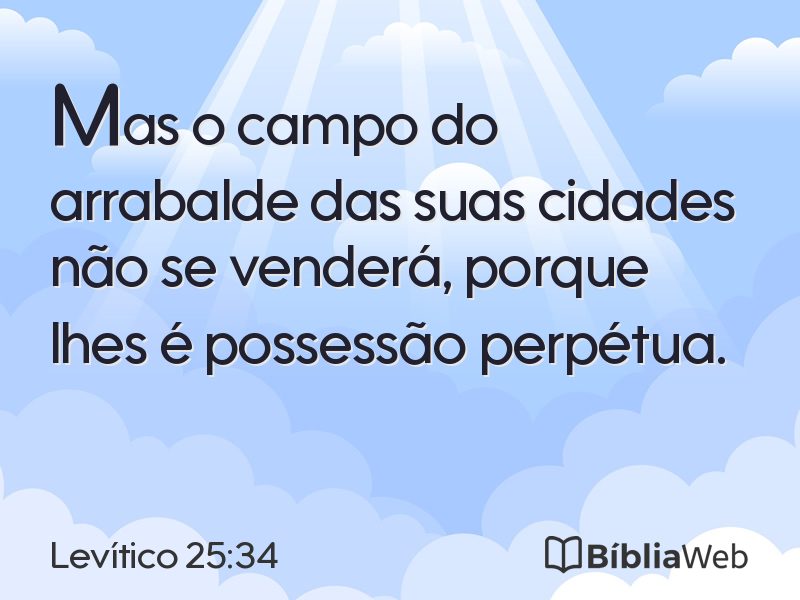 Levítico 25:34 em imagem para compartilhar