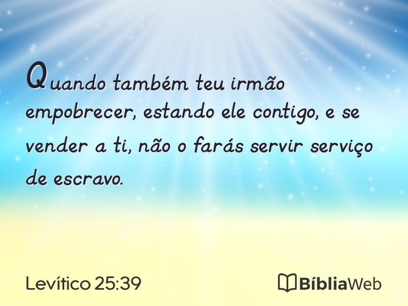 Levítico 25:39 em imagem para compartilhar