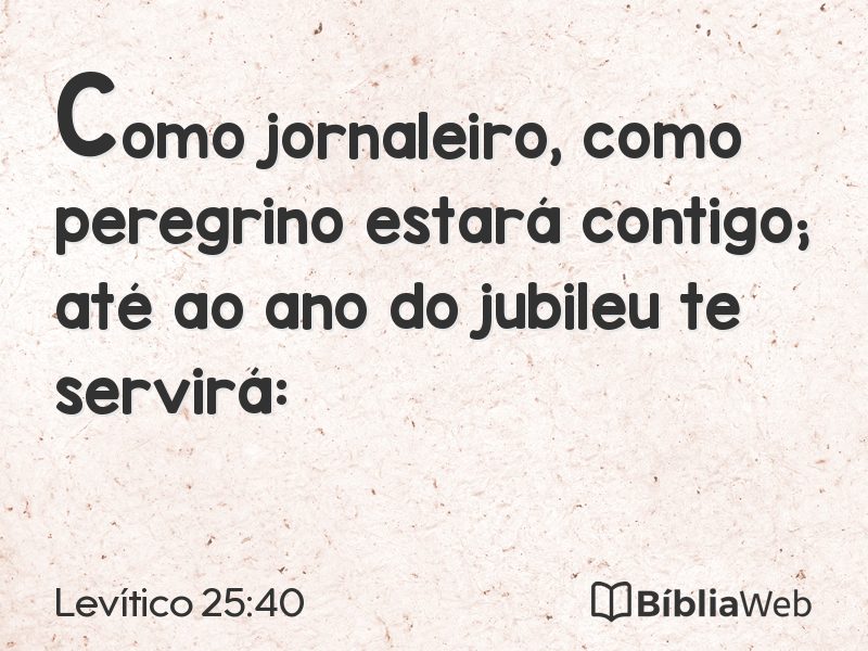 Levítico 25:40 em imagem para compartilhar