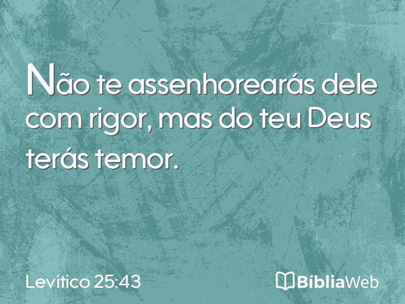 Levítico 25:43 em imagem para compartilhar