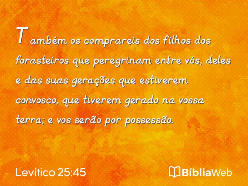 Levítico 25:45 em imagem para compartilhar