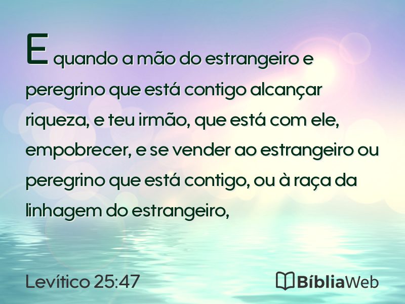 Levítico 25:47 em imagem para compartilhar