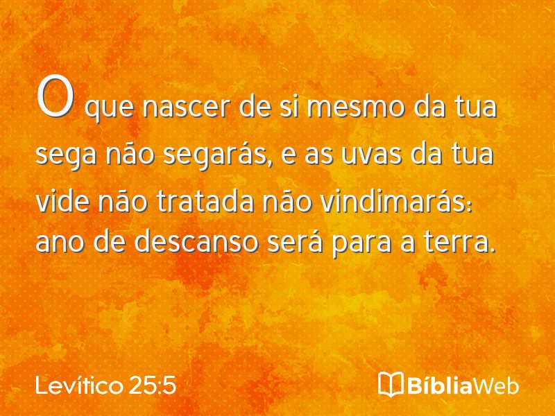 Levítico 25:5 em imagem para compartilhar