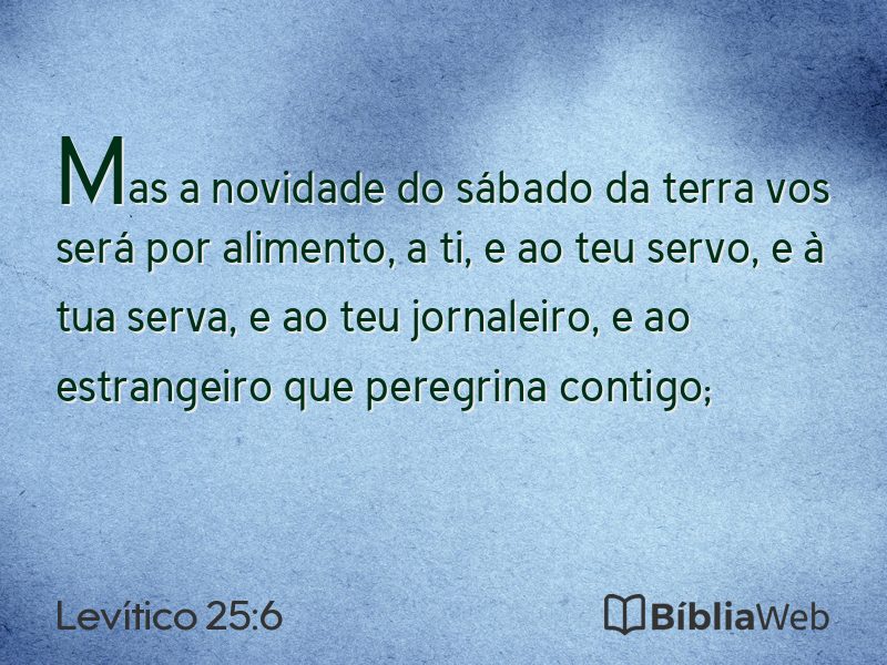 Levítico 25:6 em imagem para compartilhar