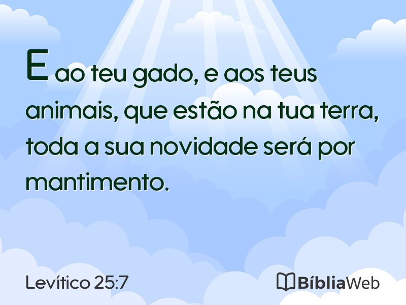 Levítico 25:7 em imagem para compartilhar