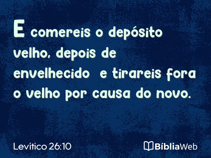 Levítico 26:10 em imagem para compartilhar