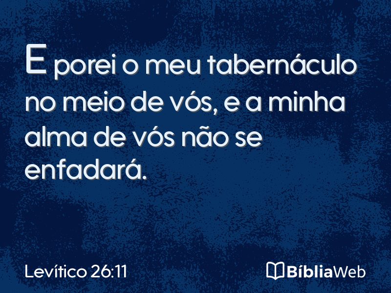 Levítico 26:11 em imagem para compartilhar