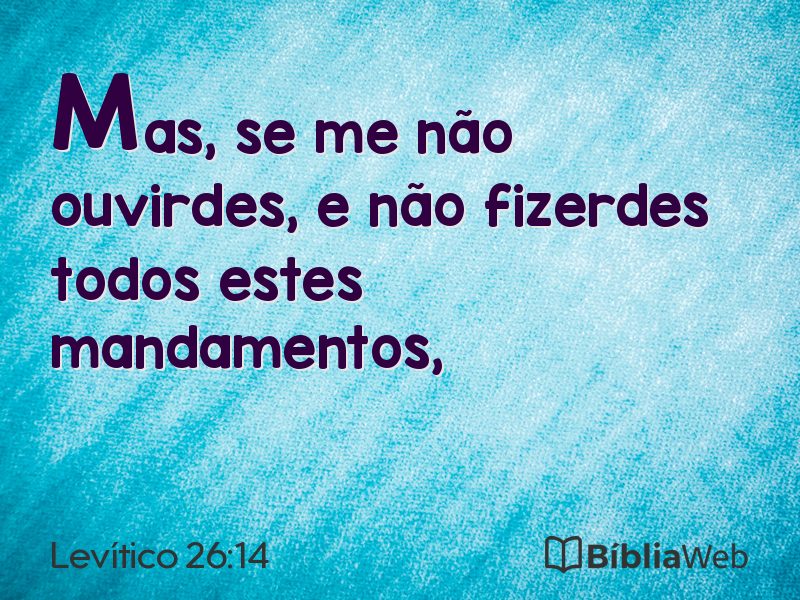 Levítico 26:14 em imagem para compartilhar