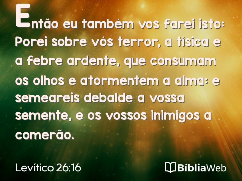 Levítico 26:16 em imagem para compartilhar