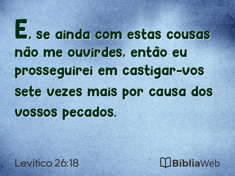 Levítico 26:18 em imagem para compartilhar