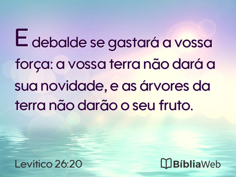 Levítico 26:20 em imagem para compartilhar