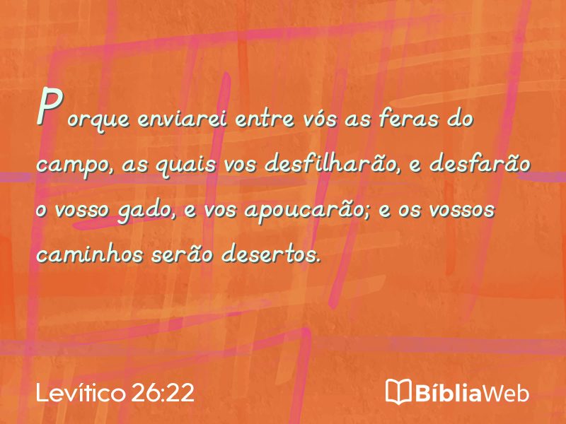Levítico 26:22 em imagem para compartilhar