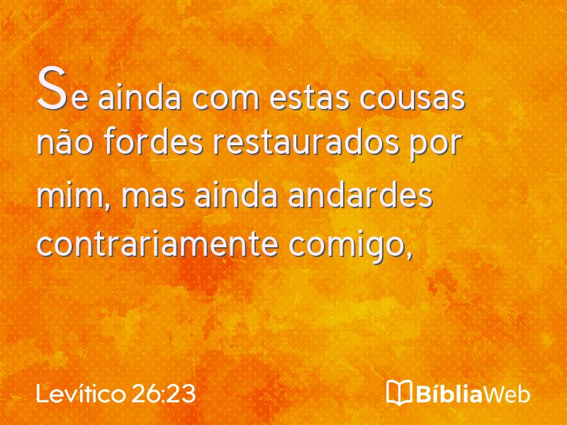 Levítico 26:23 em imagem para compartilhar