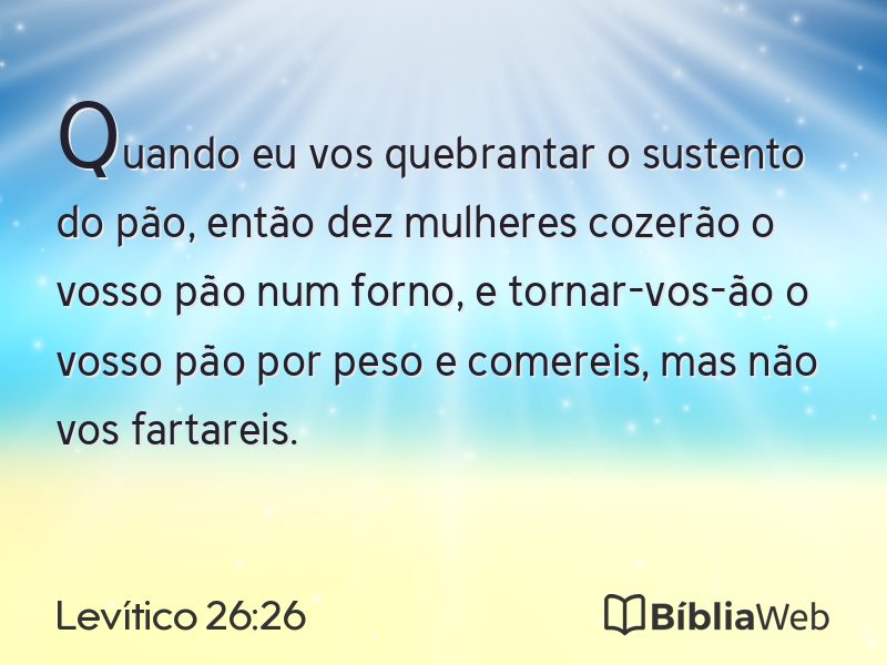 Levítico 26:26 em imagem para compartilhar