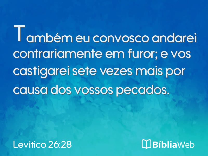 Levítico 26:28 em imagem para compartilhar
