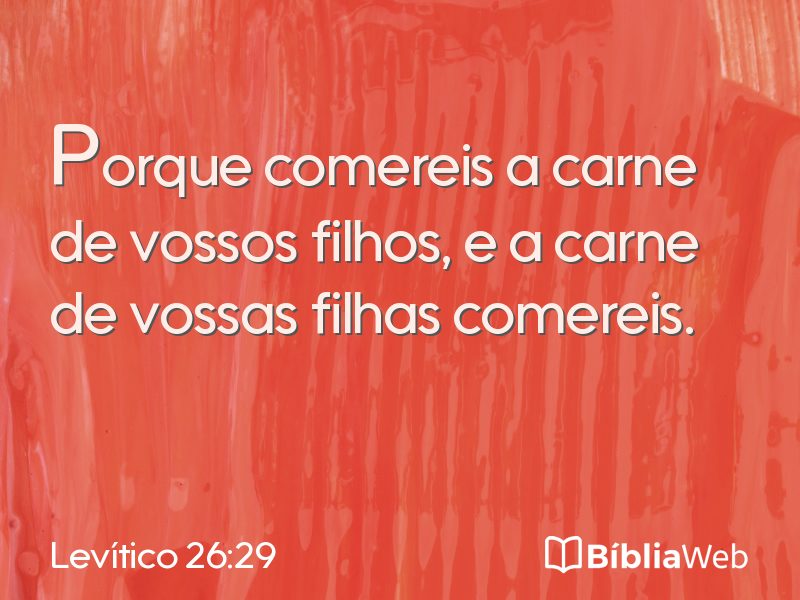 Levítico 26:29 em imagem para compartilhar