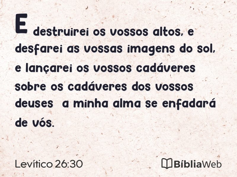 Levítico 26:30 em imagem para compartilhar