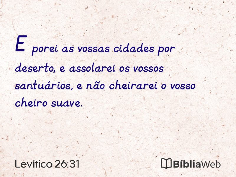 Levítico 26:31 em imagem para compartilhar