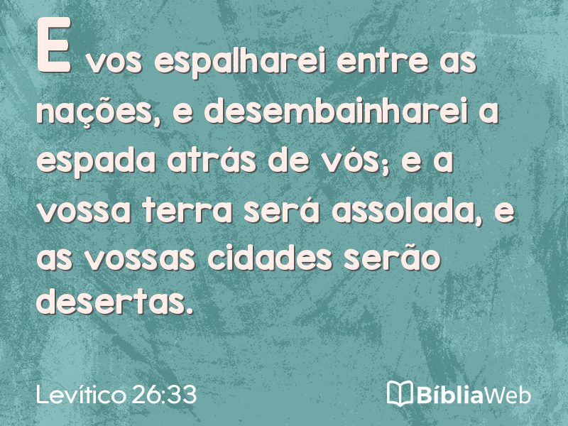 Levítico 26:33 em imagem para compartilhar