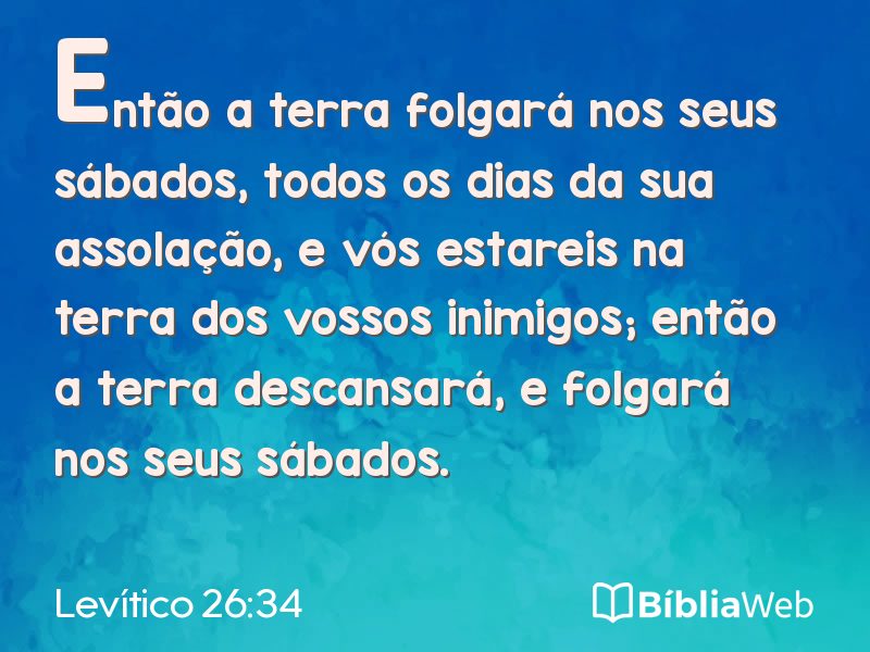 Levítico 26:34 em imagem para compartilhar