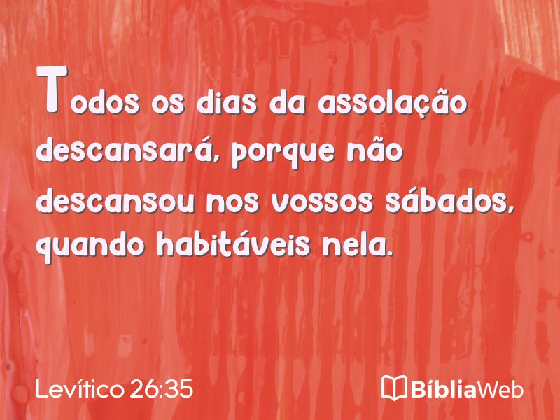 Levítico 26:35 em imagem para compartilhar