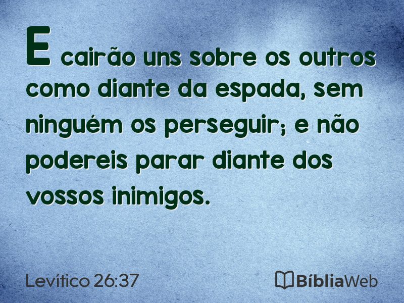 Levítico 26:37 em imagem para compartilhar