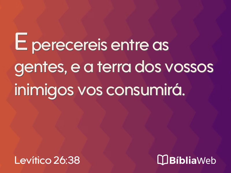 Levítico 26:38 em imagem para compartilhar