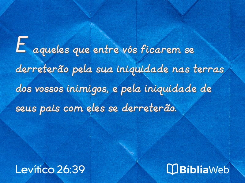 Levítico 26:39 em imagem para compartilhar