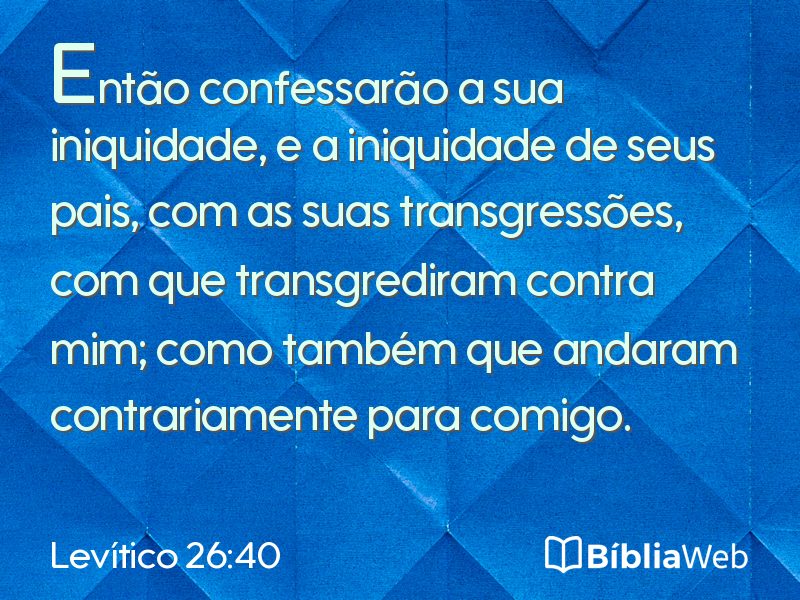 Levítico 26:40 em imagem para compartilhar