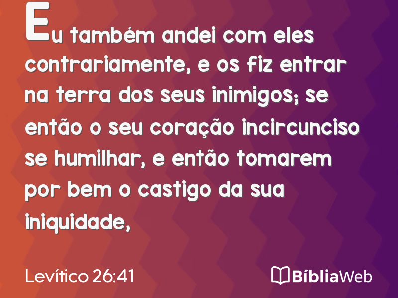 Levítico 26:41 em imagem para compartilhar
