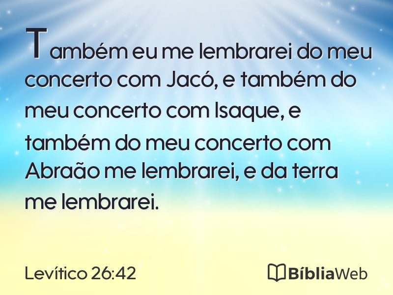 Levítico 26:42 em imagem para compartilhar
