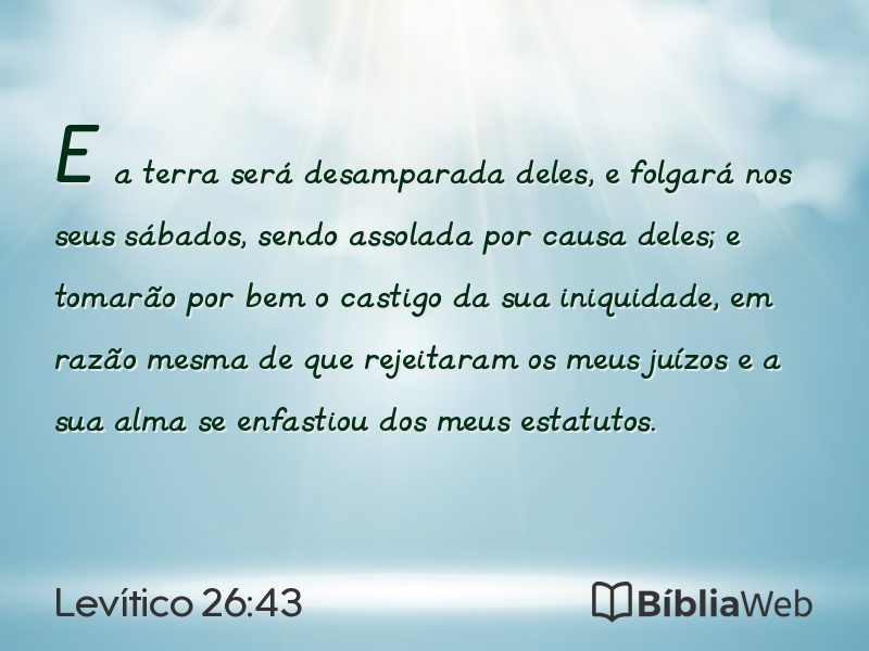Levítico 26:43 em imagem para compartilhar