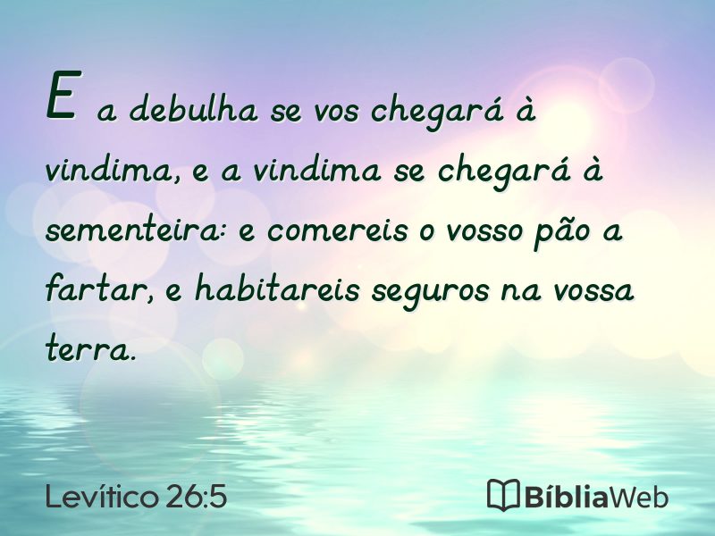 Levítico 26:5 em imagem para compartilhar