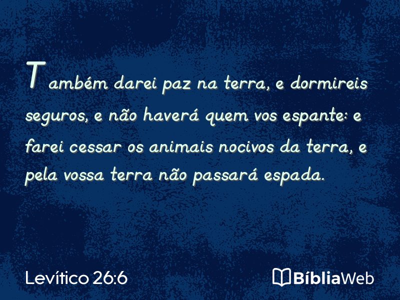 Levítico 26:6 em imagem para compartilhar
