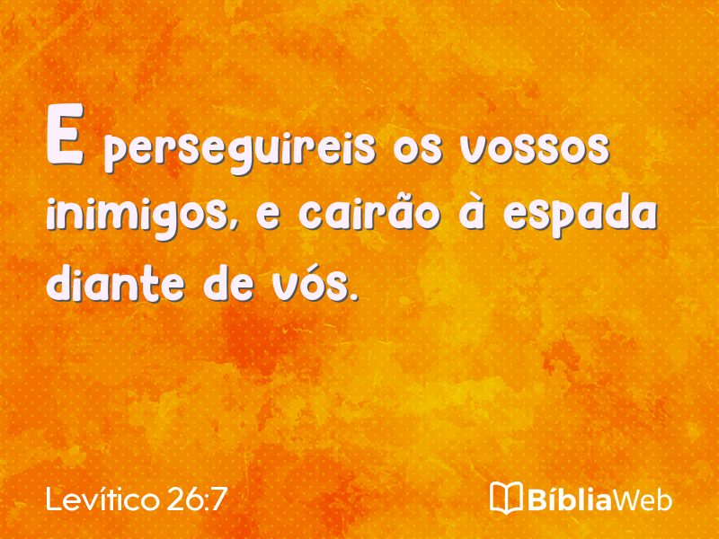 Levítico 26:7 em imagem para compartilhar